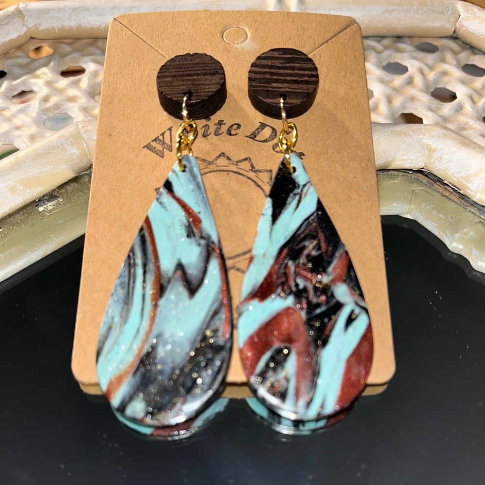 Handmade polymer clay earrings